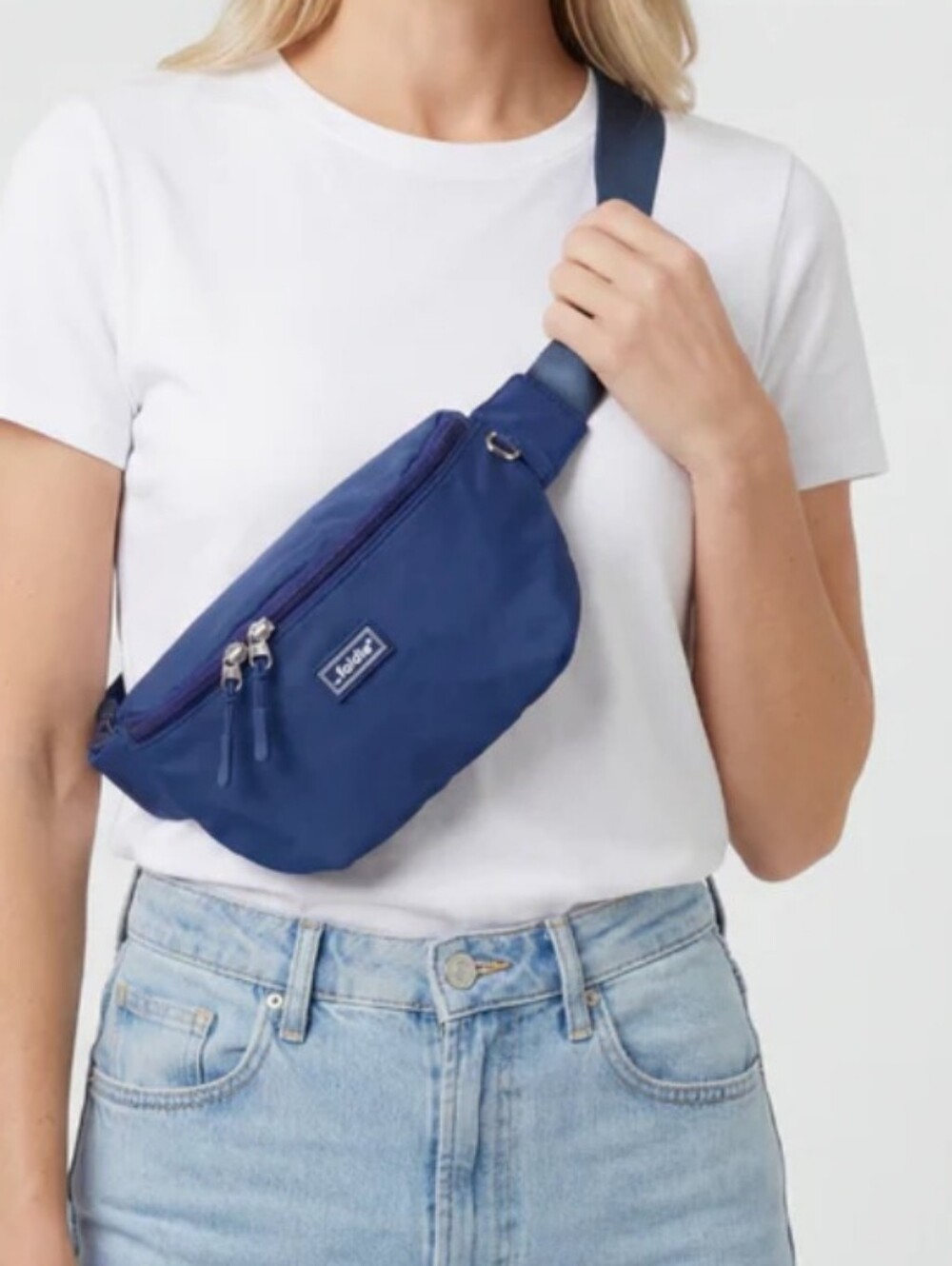 The Foldie Crossbody Belt Bag Navy Rfid